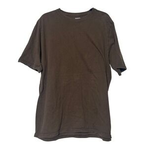 Jerzees Russell Brand Mens Brown T Shirt Size XL Cotton Short Sleeve Basic Tee